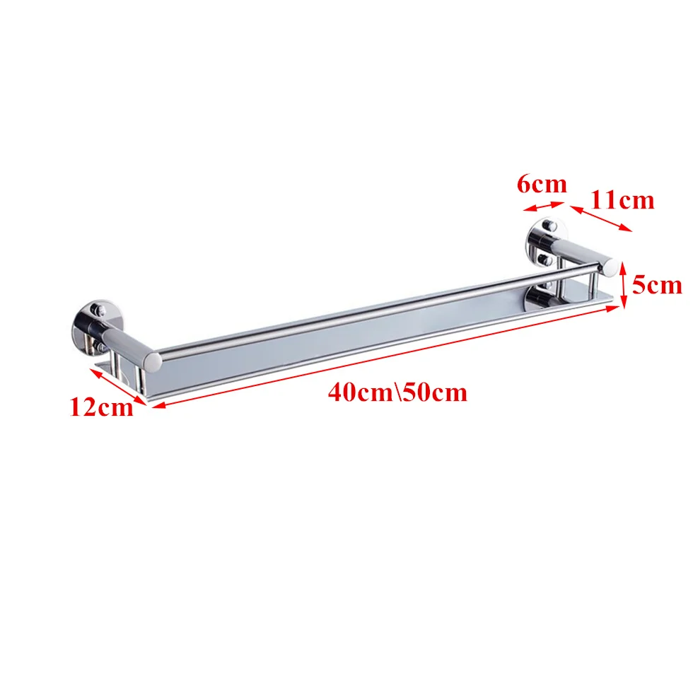 Зеркальная полировка Однослойная полка для ванной из нержавеющей стали 304 настенное крепление полка для ванной комнаты Аксессуары для ванной комнаты