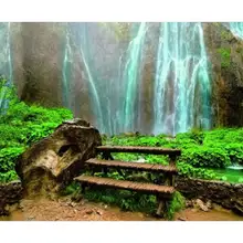 9038 23," x 60" двусторонняя Аквариум Украшение Водопад/водные аквариумные растения фон Настенный декор