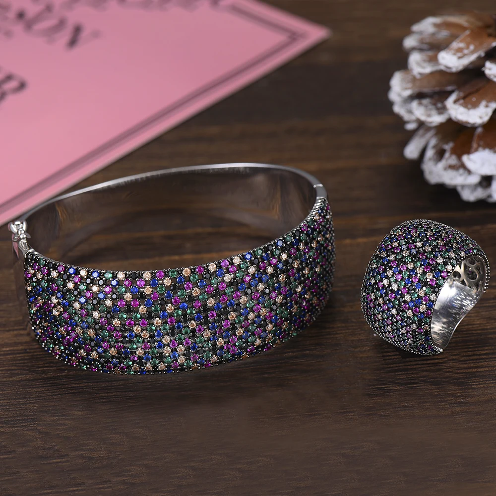 Godki ampla de luxo tênis pulseira anel