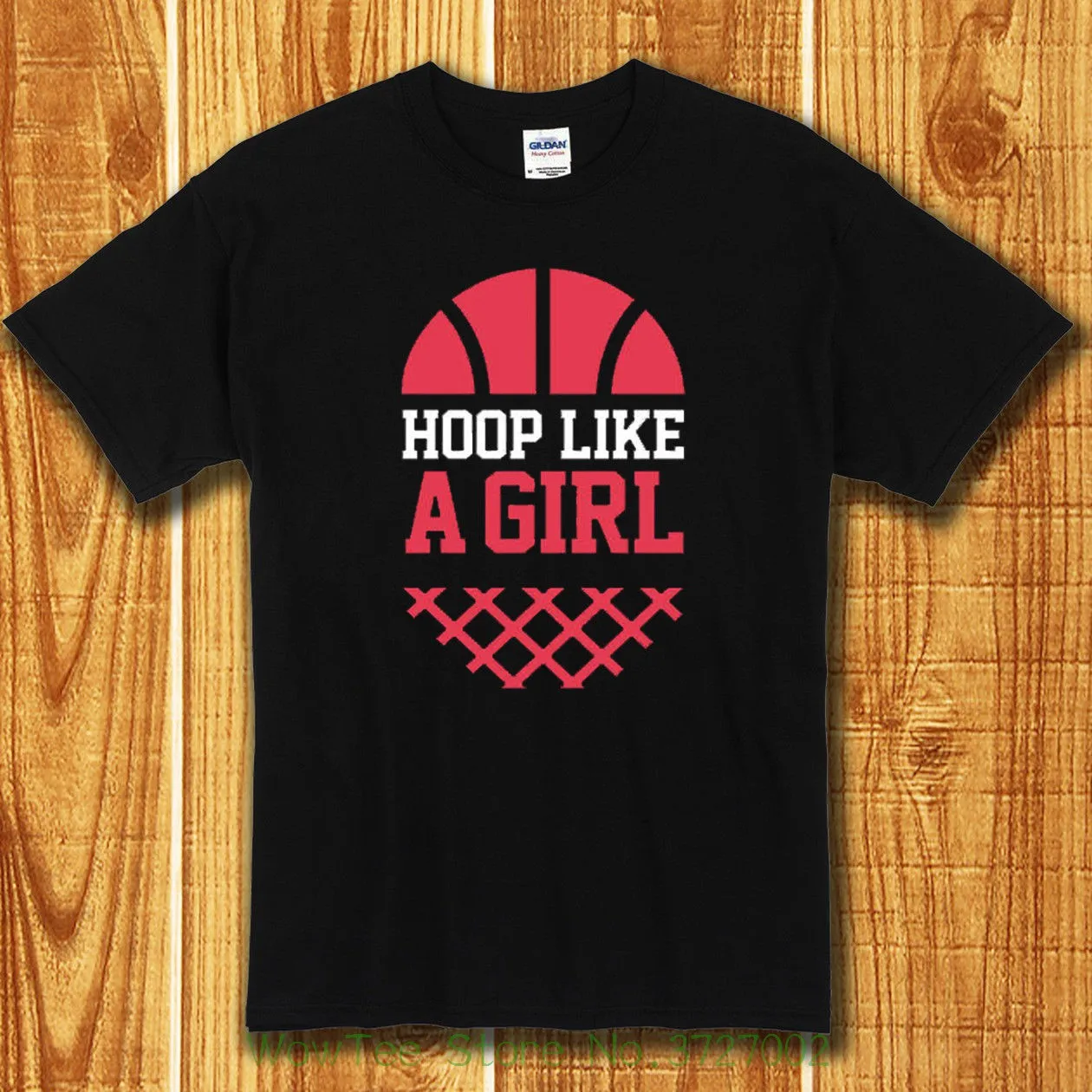 Hoop Like A Girl Shirt Basketballer Gift Black Design T Shirt Pride Of