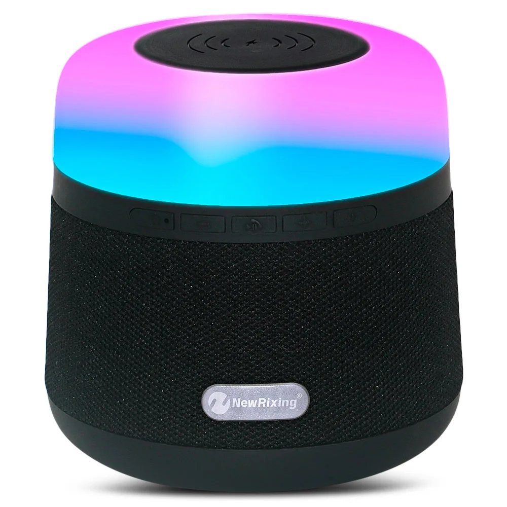 NewRixing NR-3500 светодиодный Bluetooth стерео динамик Беспроводное зарядное устройство кемпинг лампа TWS Быстрое беспроводное зарядное устройство динамик s - Цвет: Black