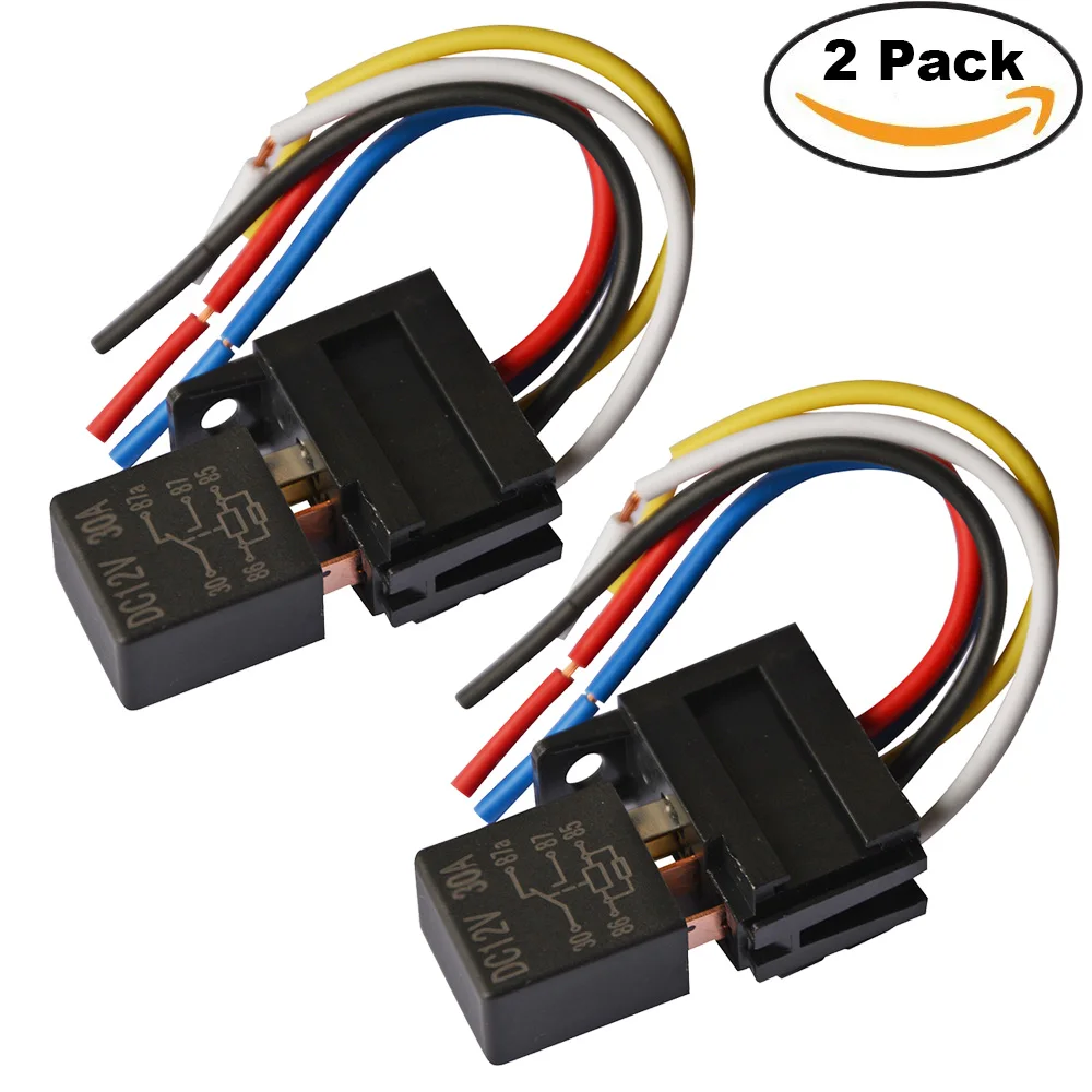 Aliexpress Com Buy 2set Auto Car Relays 12v 24v 5pin 30a Control Device Install Relay Amp
