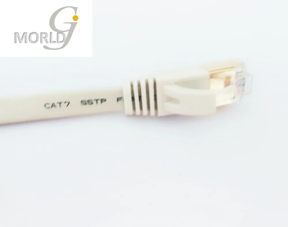 Сетевой кабель MORLDGJ CAT7 LAN плоский RJ45 высокоскоростной патч корд STP Gigabit с