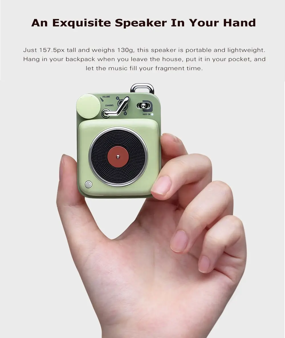 B612 Smart Mini Wireless Speaker Music Player APP Controller from Xiaomi youpin- Green Snake