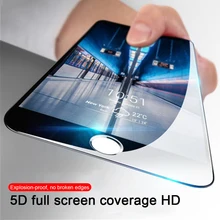 5D Full Cover Edge Tempered film for iPhone 7 8 6 Screen Protector
