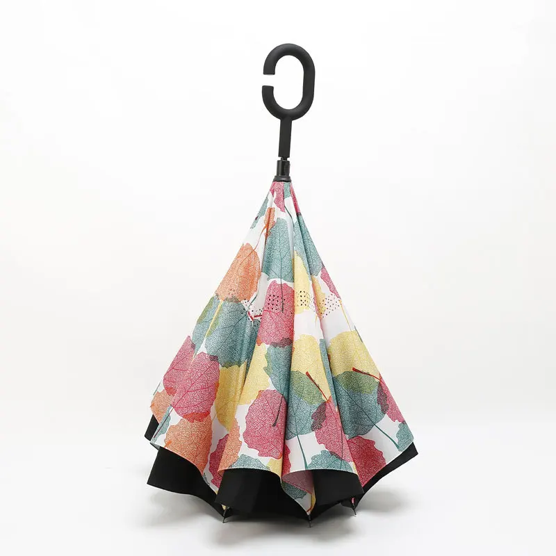 

Reverse Umbrella Double C-type Auto Umbrella Outdoor Folding Rain Shade Reverse kids cute inverted Umbrella