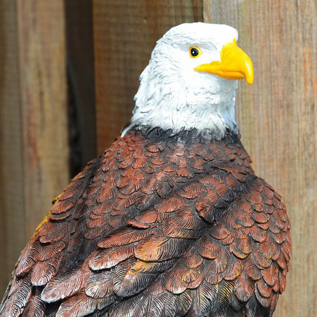 Outdoor Garden Ornament Resin Decorative Eagle Figurine Sculpture for  Yard Pathway 29cm Tall