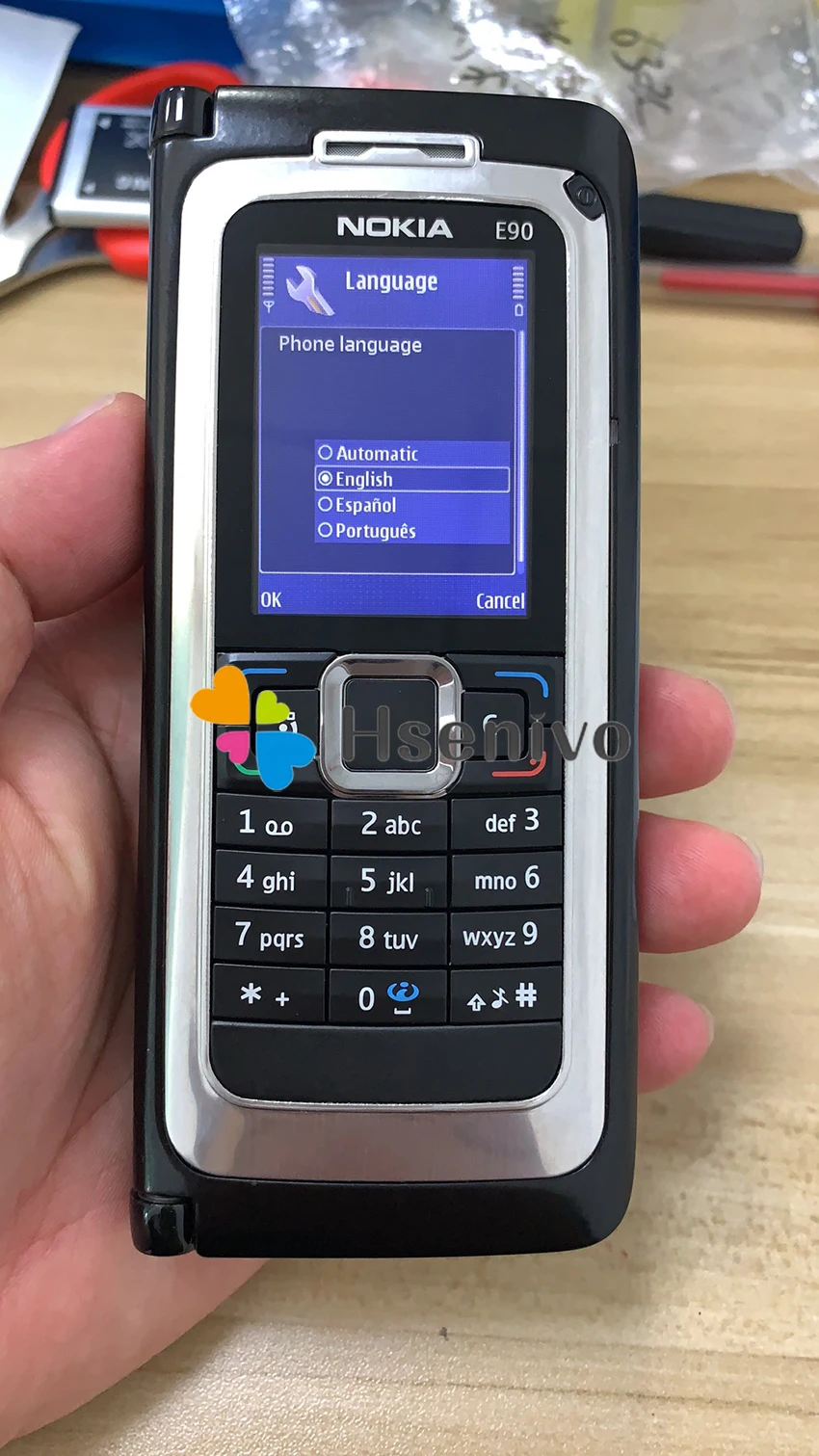  E90 100% Original NOKIA E90 Mobile Cell Phone 3G GPS Wifi 3.2MP Bluetooth Smartphone Red & Gift Ref