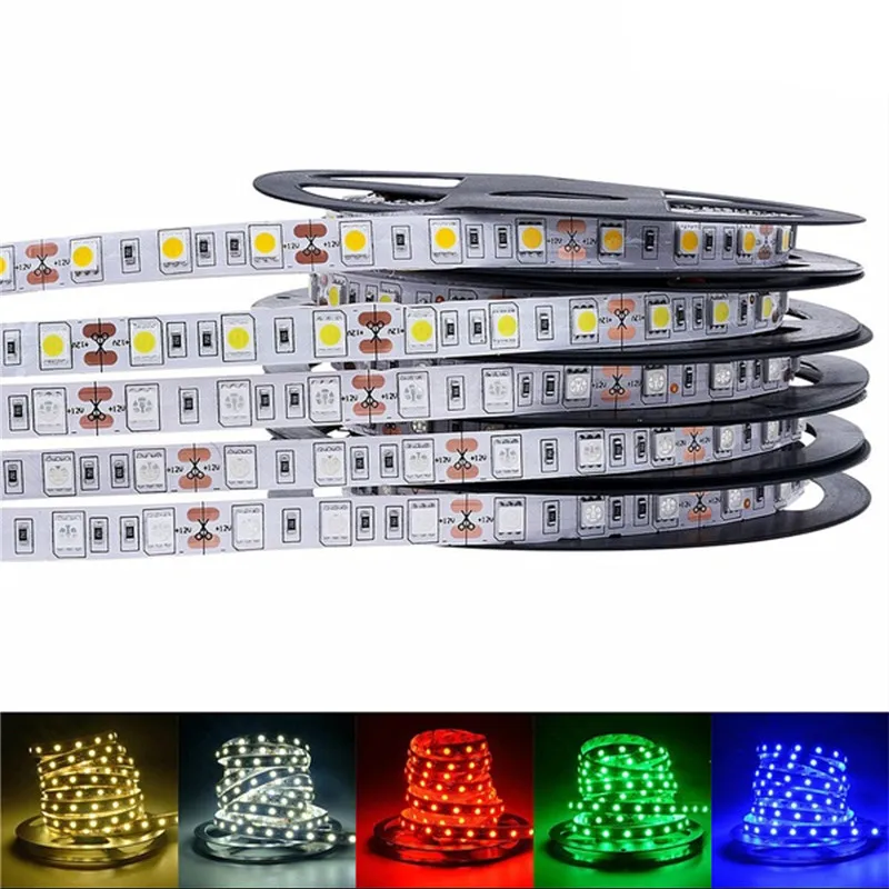 Гибкая СВЕТОДИОДНАЯ лента SMD 5050 50 см 1 м 2 3 4 5 60 светодисветодиодный s/m