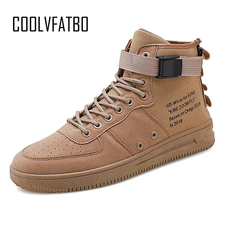 

COOLVFATBO Men's Vulcanize Shoes Men Spring Autumn Top Fashion Sneakers Lace-up High Style Solid Colors Man Canvas Shoes
