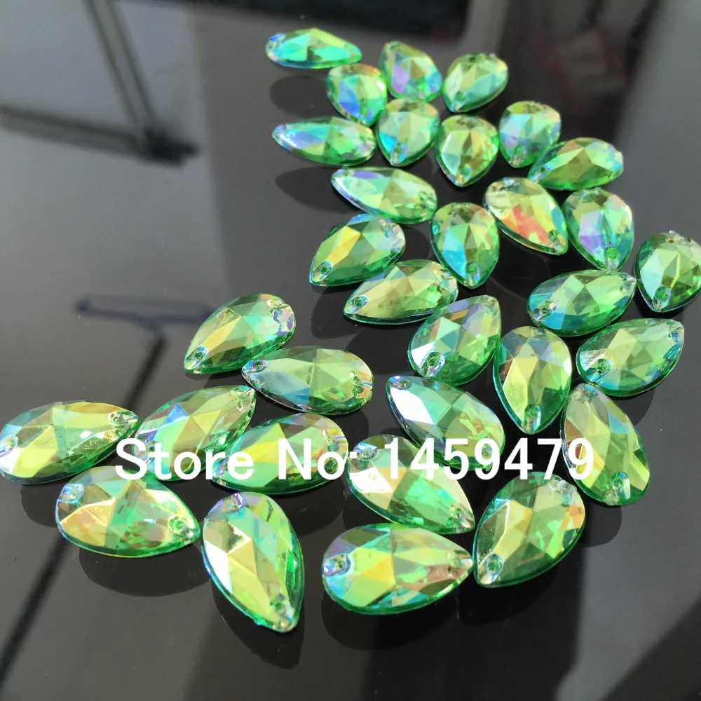 Оптовая продажа DIY шарики для одежды аксессуары Стразы 40pcs18x11mm капли слез из камня
