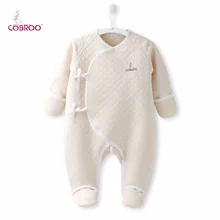 COBROO יילוד תינוק גרבונים כותנה ארוך שרוול 2018 חורף 0 3 חודש תינוקות בגדי תינוקת ילד סרבל BN650014