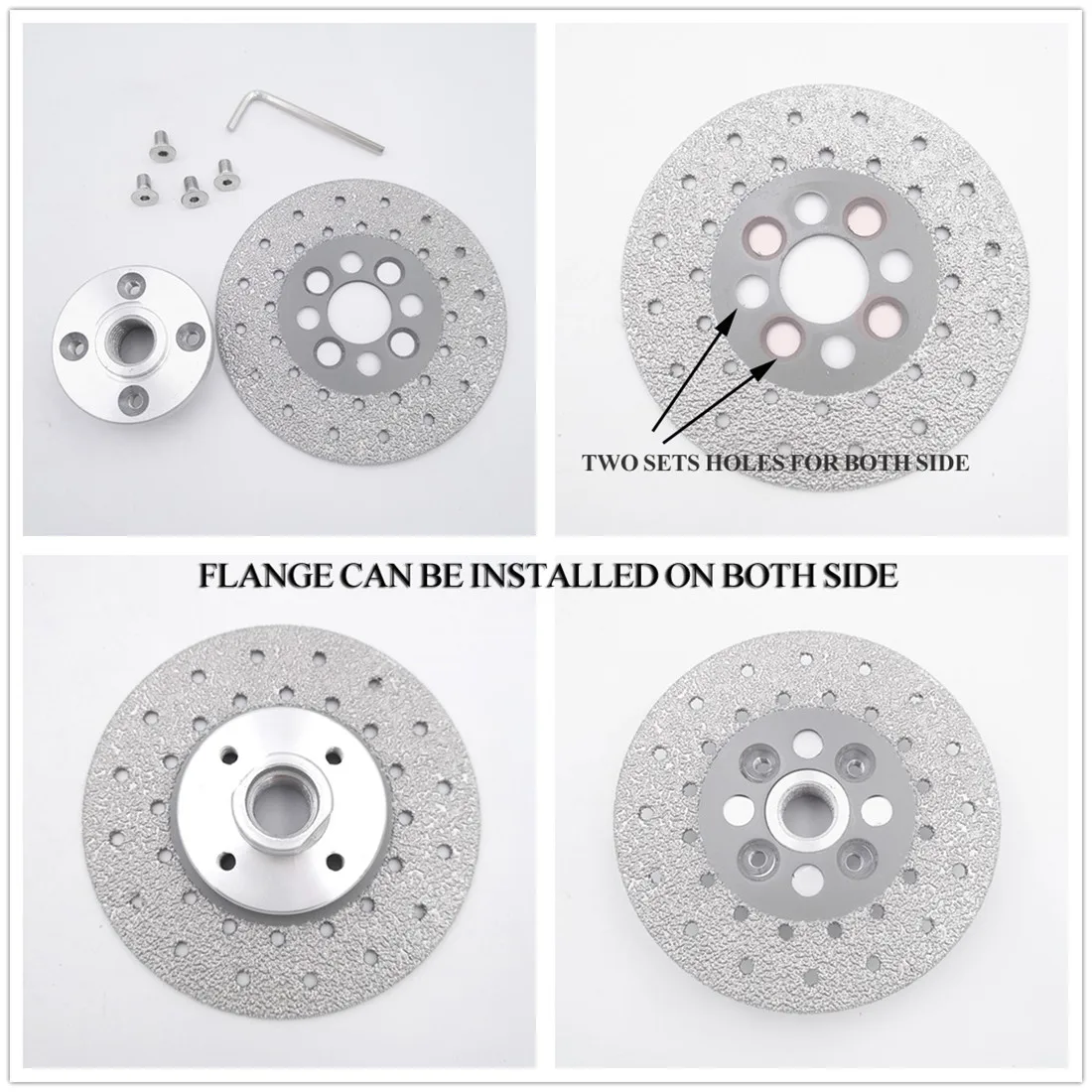 Cutting disc grinding disc abrasive wheel grinding wheel cutting blade 1pc Premium Quality Diameter Double Sided Vacuum Brazed Diamond Cutting & Grinding Disc With 5/8-11 Flange