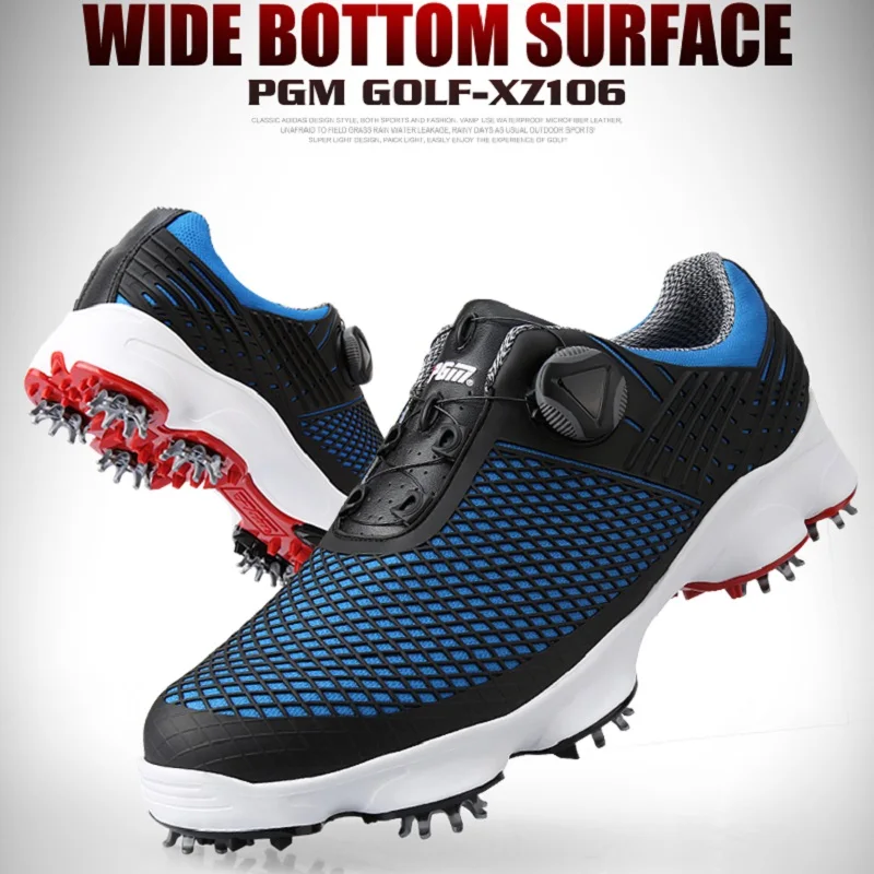 PGM حذاء جولف رجل للماء رياضية واسعة النسخة باطن الدورية أربطة الحذاء المضادة للانزلاق ترصيع الرياضية تنس أحذية الهيكل العظمي العلوي