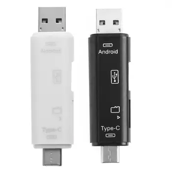 

High Speed Type-C Card Reader Micro USB Type-C Flash Drive Adapter Connector Universal 3 in 1 Combo to Slot TF Card Reader