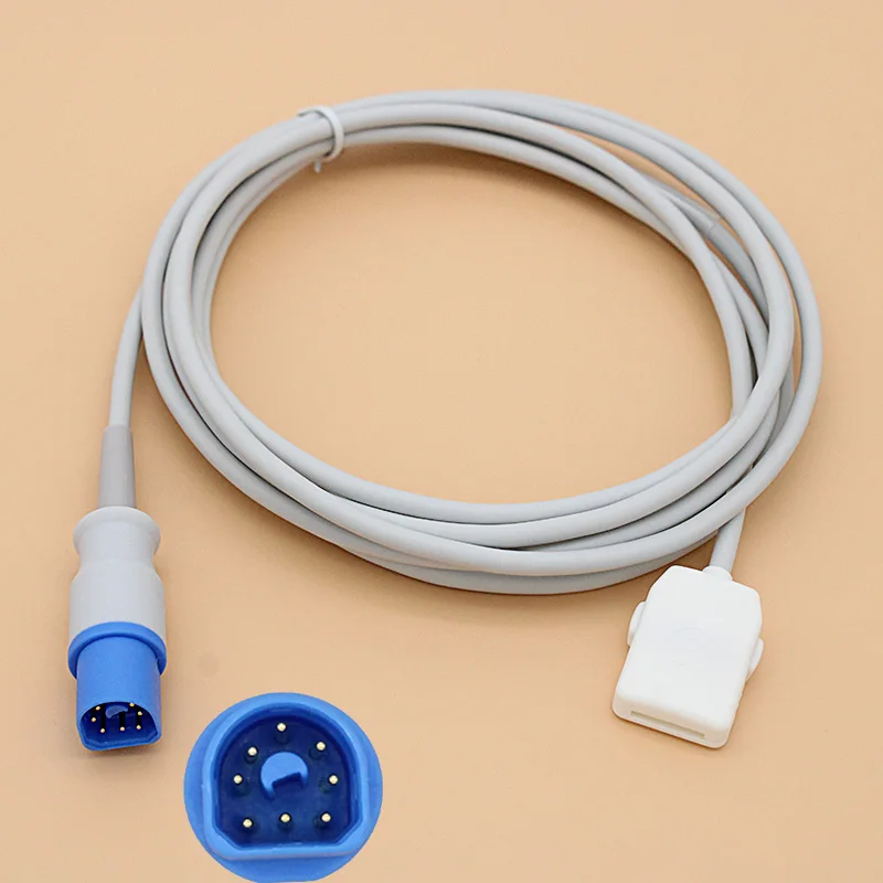 

Compatible HP SpO2 sensor adapter extension cable M1020-61100 to MP20/30/40/50/60/70/90,VN4,VM6,VM8 for Masimo-LNOP probe