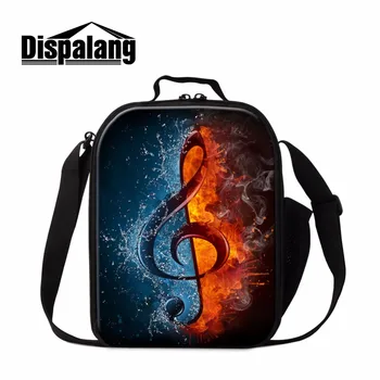 

Dispalang Unique Art Lunch Bags for Children School Musical Notes Insulated Cooler Bags Kids Samll Handbag Lunch Container Food
