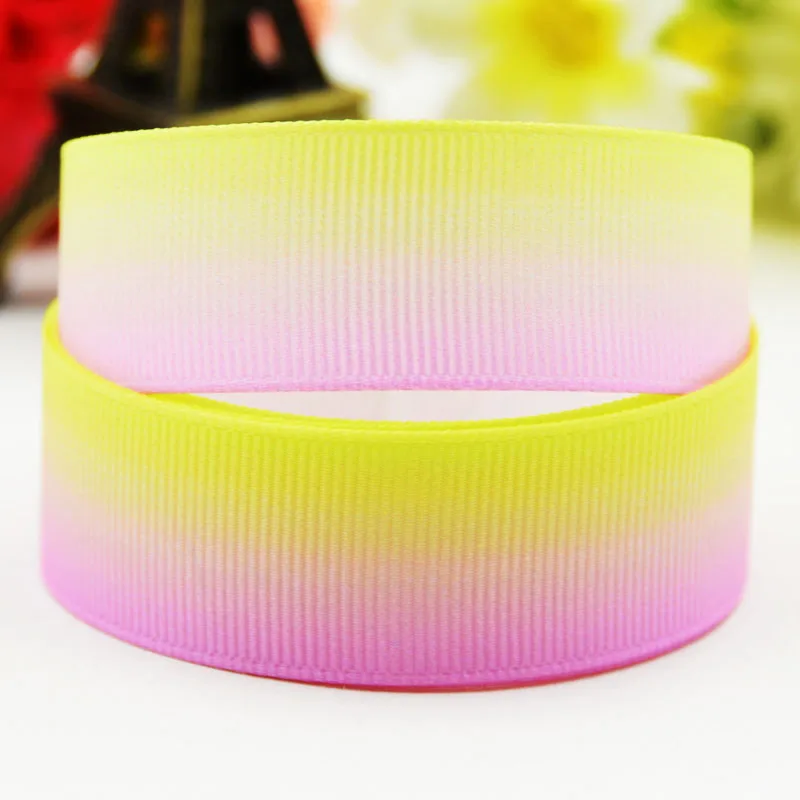 7/8'' 22mm 1&quot 25mm 1-1/2&quot 38mm 3&quot 75mm Gradient Cartoon Character printed Grosgrain Ribbon party decoration X-01855 10 Yards |