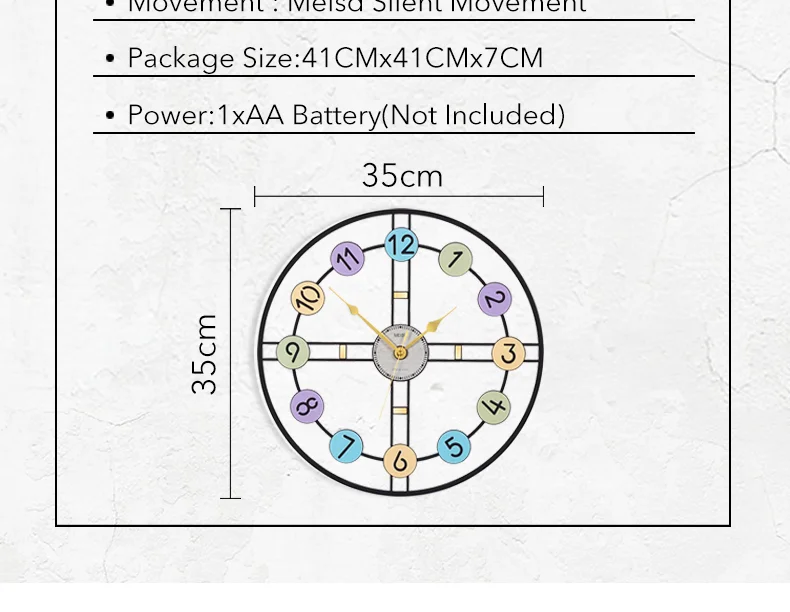Бесшумные креативные настенные часы винтажные антикварные большие настенные часы с цветным тиснением кварцевые Подвесные часы украшение для дома, кафе CY115
