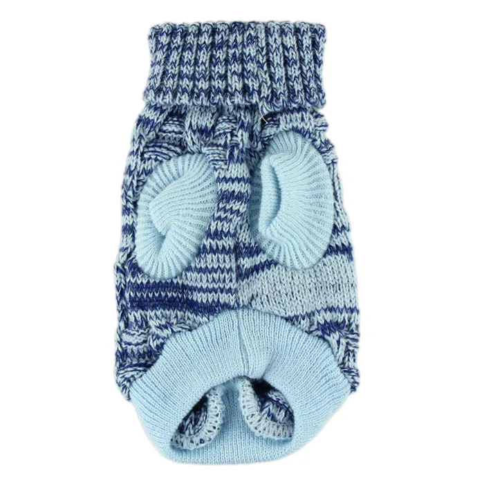 Модный синий свитер, твист дизайн, для питомцев, щенков, вязаная одежда, товары для животных, одежда для осени и зимы, рубашка для собак