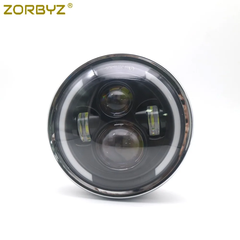 ZORBYZ мотоцикл 7 ''светодиодный круглый модифицированный головной светильник с ангельским глазом светильник для Honda GN125 CG125 CB400 CB500 Кафе Racer на заказ