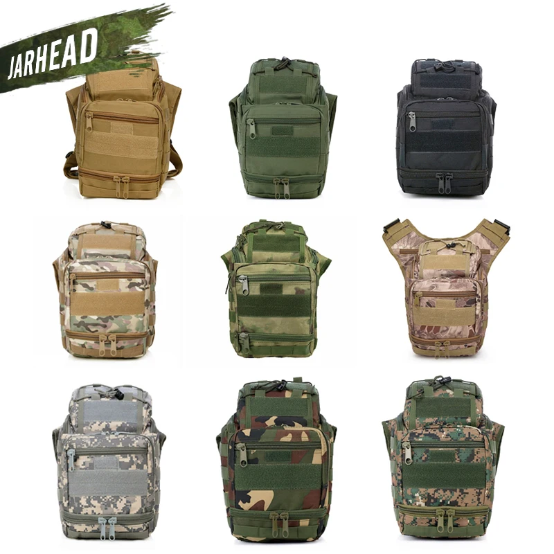 Bolsa de sela tática impermeável camuflagem, bolsa de ombro multifunções, fotografia ao ar livre, câmera SLR, bolsa de exército para caminhadas e caça