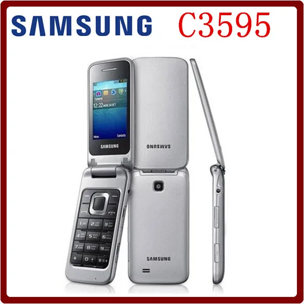 Samsung C3595 Unlocked 3G WCDMA Black Big Buttons Silver