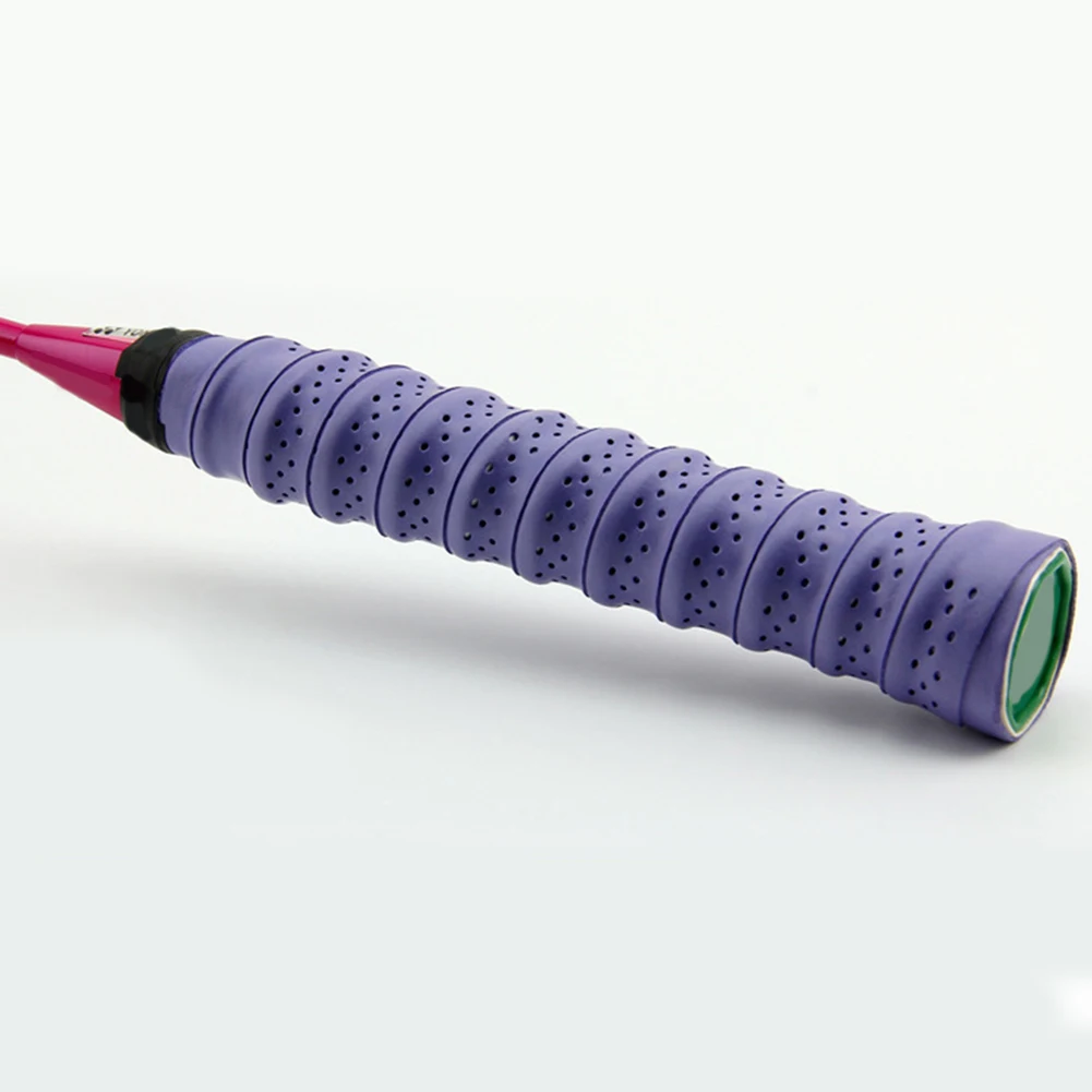 Сухая Теннисная ракетка противоскользящая впитывающая пот обертывания краны ручки для бадминтона Вибрация ракетки Overgrip Sweatband Горячие виды спорта - Цвет: purple