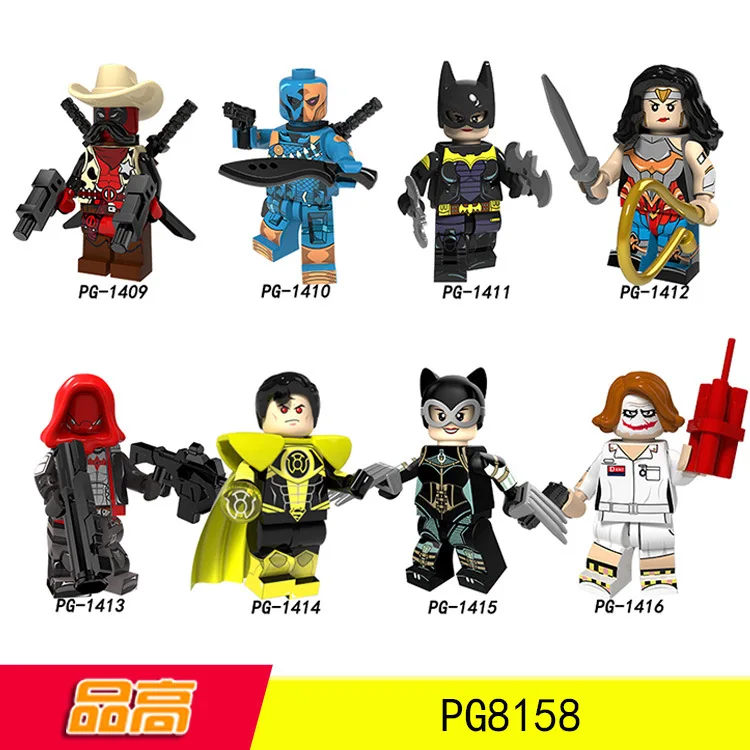 

Superhero Deadpool wonder woman Catwoman Deathstroke Minifigured Building Blocks Figure Bricks Compatible With Legoings