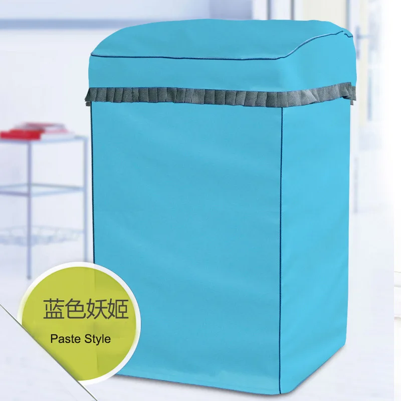 

1PC Thicken Oxford Cloth Washing Machine Cover Waterproof Sunscreen Protective Case Zipper Paste Style Top Opening Lid
