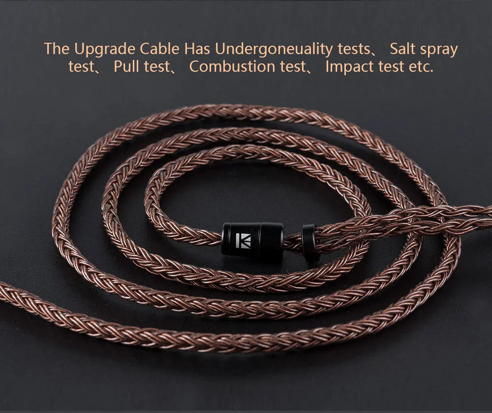 AK KBEAR 16 Core Upgraded Pure Copper Cable 3.5/2.5/4.4mm Earphone Cable With MMCX/2Pin For AS16 ZS10 ZSN PRO TRN X6 V90 ZSX F1