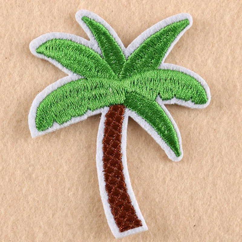 PALM TREE Iron On Patch 1 1/2" Tropical Beach Palms PALM TREE Iron On Patch 1 1/2" Tropical Beach Palms