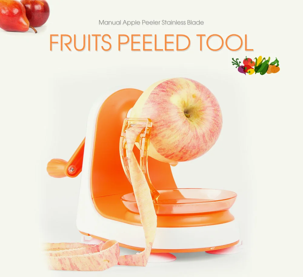 2 цвета руководство Apple Овощечистка Творческий дом Кухня инструмент вручную Пластик практические фруктовый пилинг машины аксессуары Z32