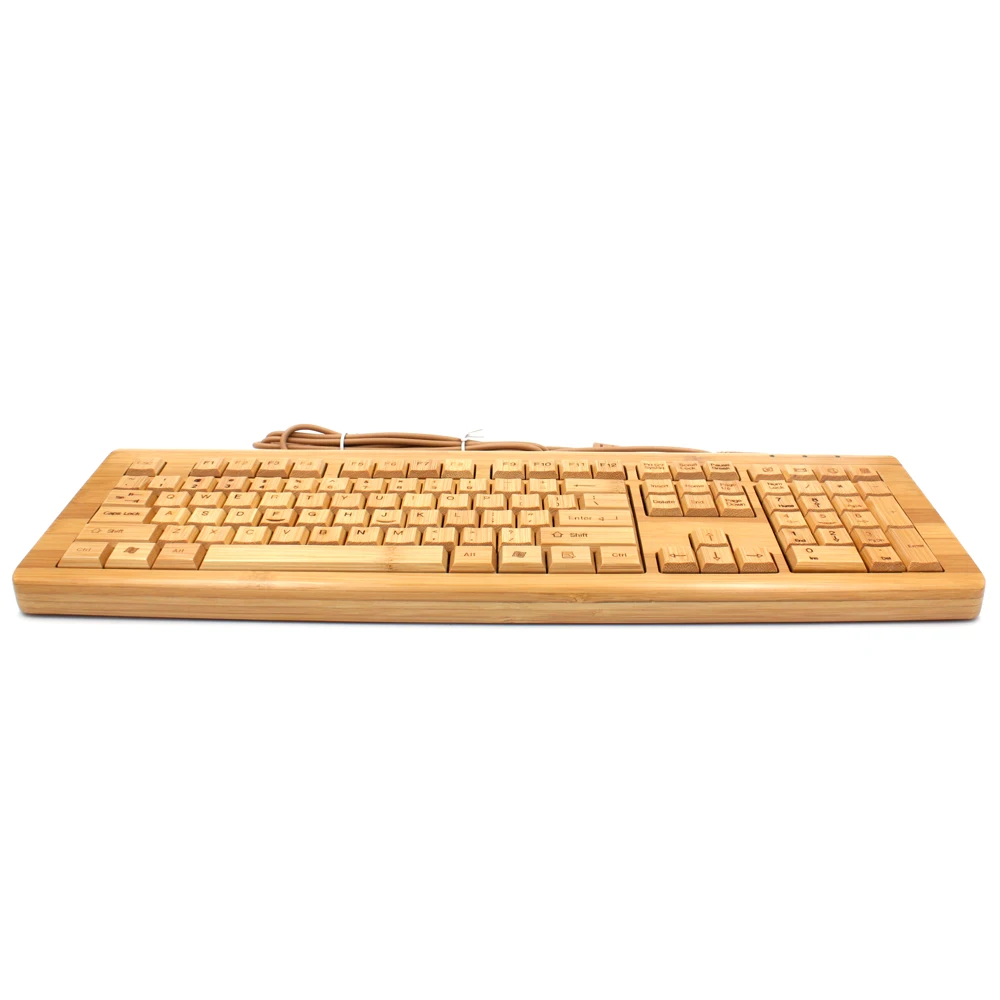 Techase проводной Мышь и клавиатуры Combo USB Стандартный Bamboo Teclado mecanico игры Мышь игрового набора Teclado у Ратон inalambrico PC