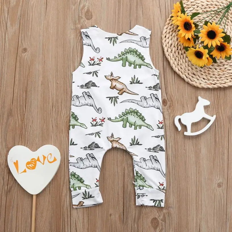 

Newborn Infant Baby Boys Girls Cartoon Dinosaur Print Romper Jumpsuit Outfits Cartoon Kids Children Summer