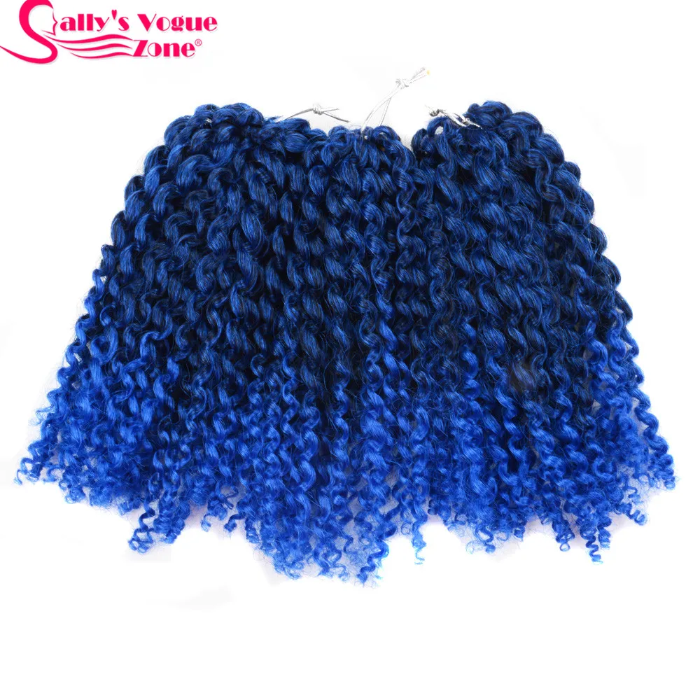 8Inch 3pcsset Crochet Braids Marlybob Hair Synthetic Kinky Twist Curly Crochet Braiding Hair Extensions Jumbo Twist Hair Styles (128)_