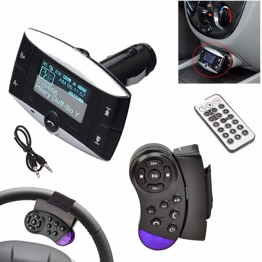 1," lcd автомобильный комплект громкой связи Bluetooth MP3 плеер SD MMC USB пульт дистанционного управления беспроводной fm-передатчик радио модулятор автомобильное зарядное устройство для телефонов