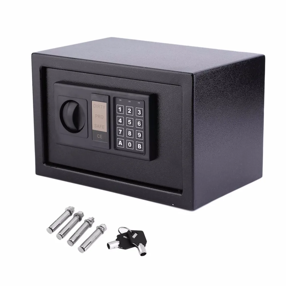 

Digital Electronic Coded Lock Home Office Safe Box & Override Key Programmed Between 3-8 Numbers Keypad with LED Indicator