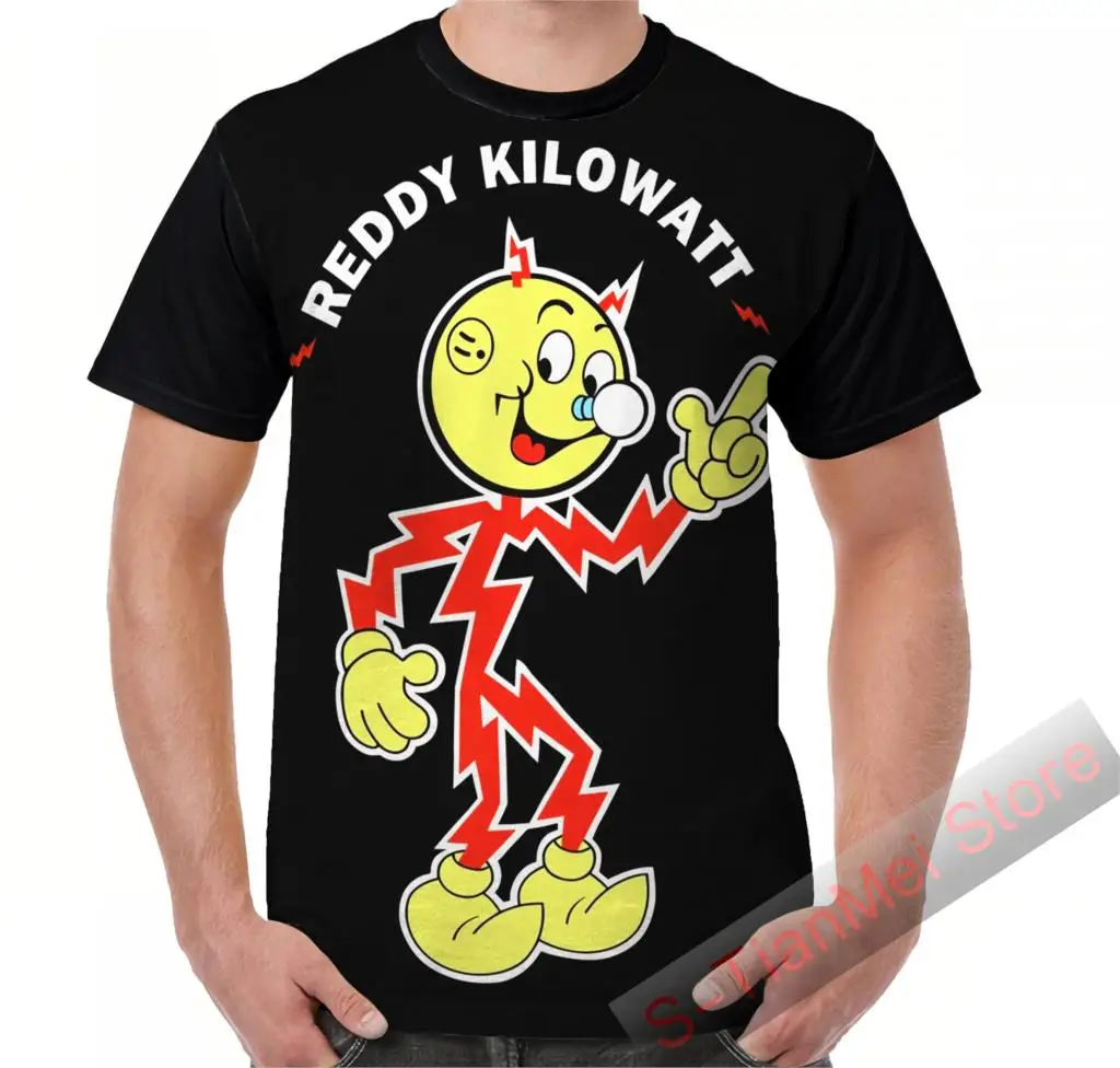 Summer Graphic t shirt men tops tees REDDY KILOWATT printed women funny