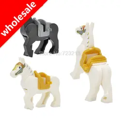 Оптовая продажа 10 шт./лот 6 см же пластик лошадь рыцаря рисунок Lot Nazgul лошадь строительные блоки детские развивающие игрушки для детей