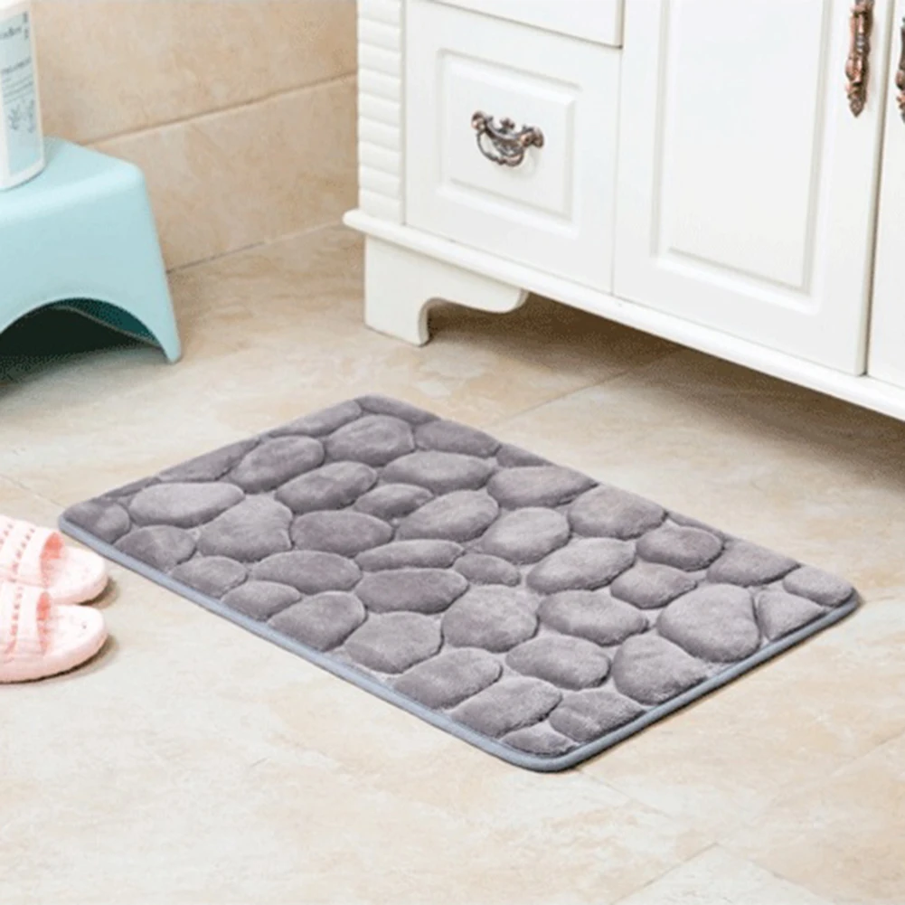 

Bathroom Carpet PVC Doormat Kitchen Bathroom Toilet Non-Slip Flannel Bath Mat Rug Kitchen Floor Mats Toilet Carpet 40*60cm