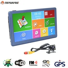 TOPSOURCE 7” Car GPS Navigation Android 8GB 512MB Truck GPS navigator Europe/USA/Spain/Russia Map Free Upgrade Rearview Camera