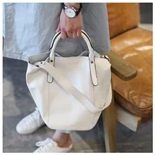 Женские сумки из натуральной кожи, мягкая коровья кожа, модные сумки-тоут, женские сумки через плечо, 2 в 1