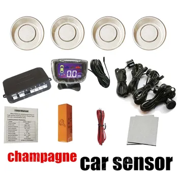 

4 Sensors Buzzer Car Parking Sensor Kit Reverse Backup Radar Sound Alert Indicator Probe System 12V 9 Colors with LCD display