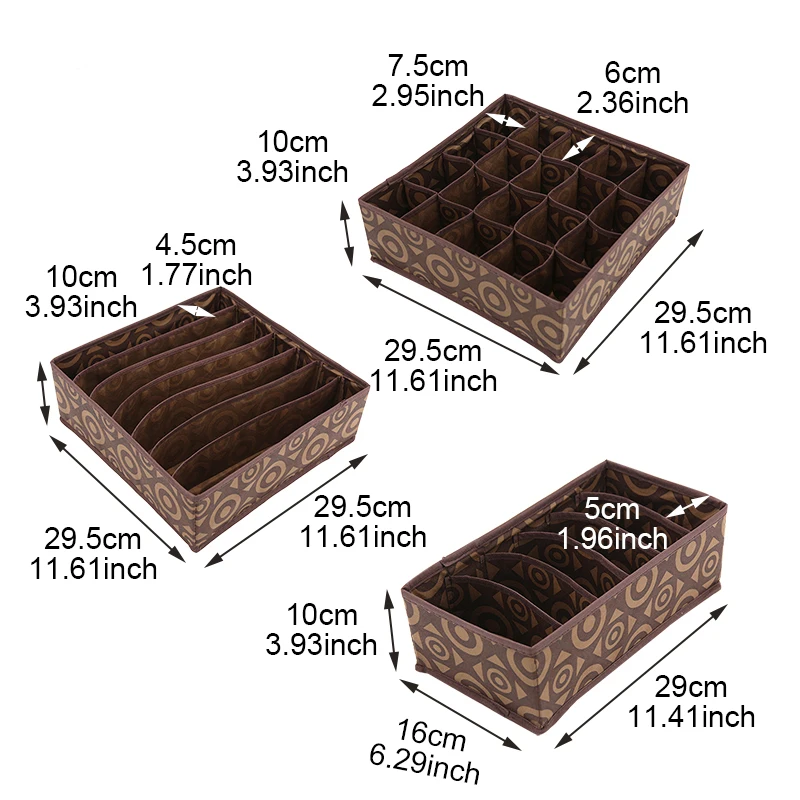 3pcs Non-woven Drawer Organizer Foldable Underwear Storage Box Drawer Divider For Bra Ties Socks Belts Closet Organization 3pcs Non-woven Drawer Organizer Foldable Underwear Storage Box Drawer Divider For Bra Ties Socks Belts Closet Organization