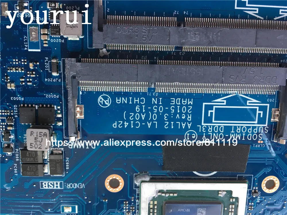 Материнская плата для ноутбука Dell Inspiron 5555 5455 AAL12 LA C142P REV: 3 0 CN 0CD4HR 0CD4HR|Органайзеры