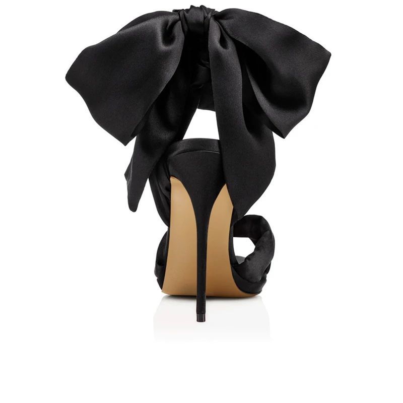 DoraTasia/Новые брендовые Летние босоножки на высоком каблуке, большие размеры 34-45 пикантные вечерние женские свадебные туфли с бантом