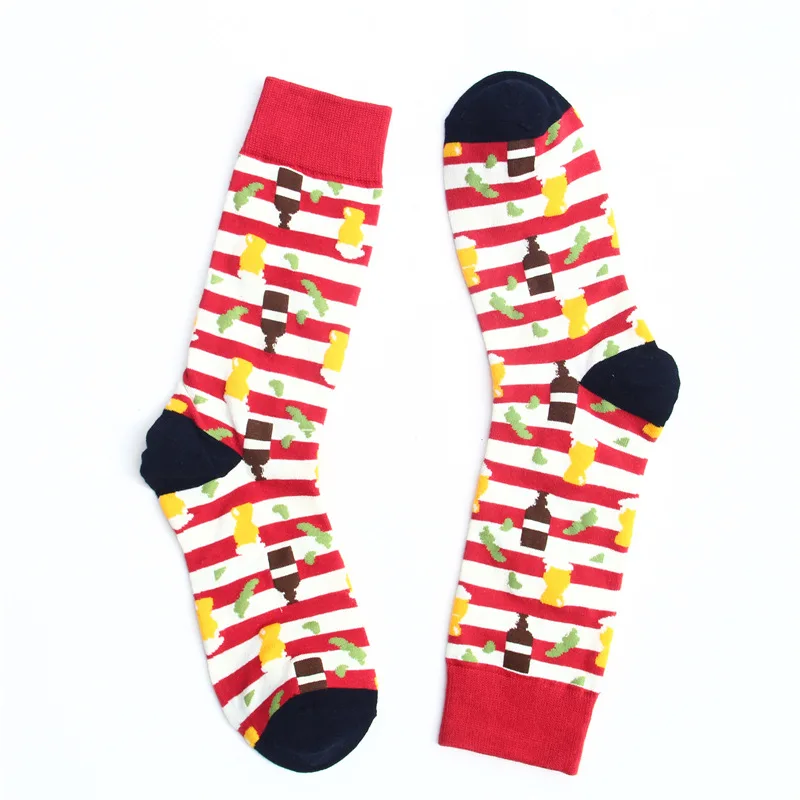 Мужские сумасшедшие Смешные Носки для экипажа-HSELL забавные красочные узорные повседневные хлопковые носки для экипажа - Цвет: 50076