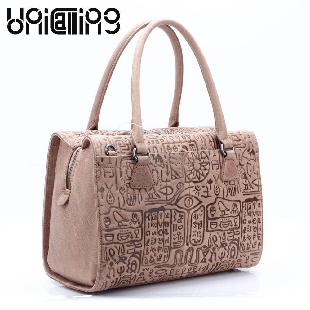 

UniCalling Genuine Leather women bag quality brand female handbag Fashion vintage leather women handbag