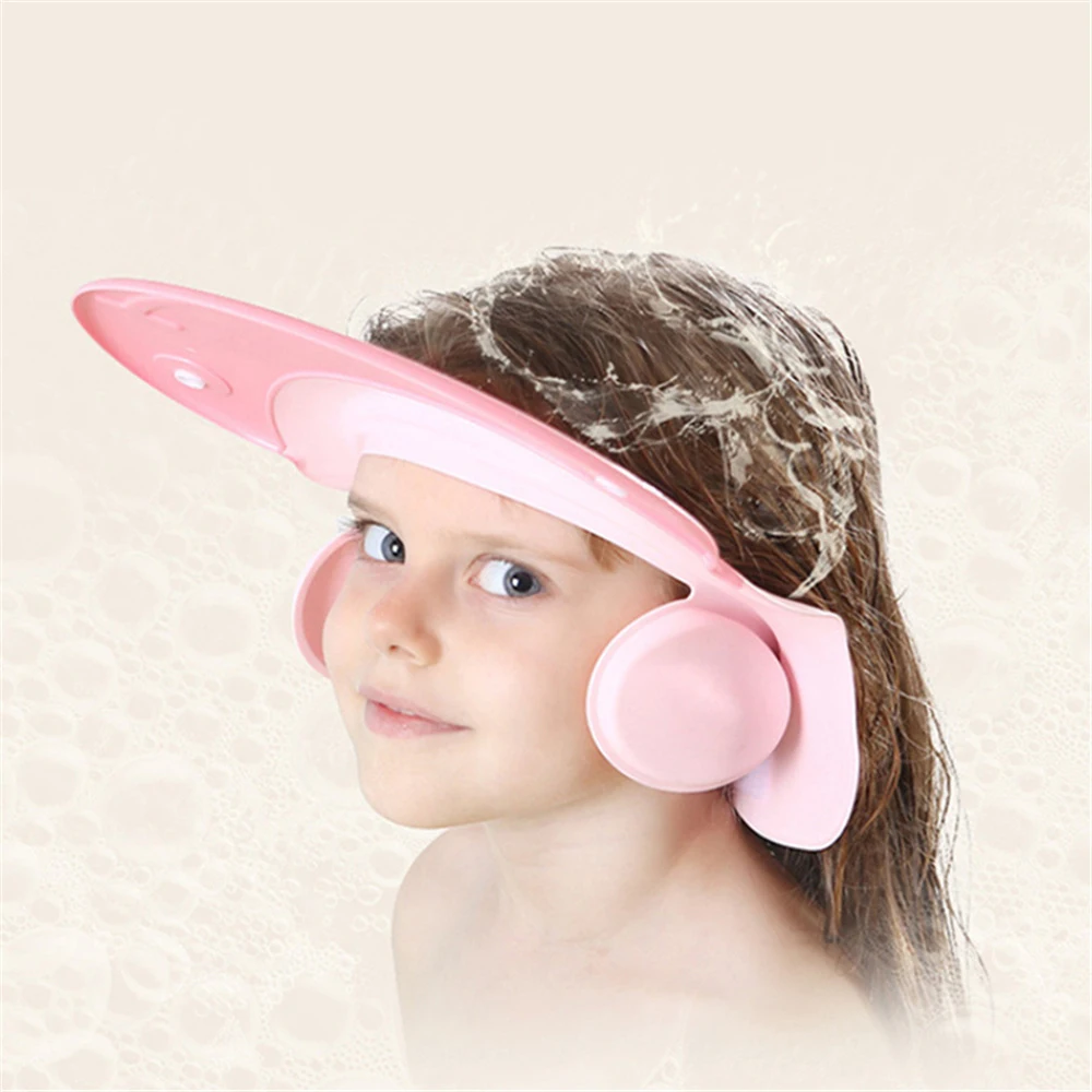 

Infant Waterproof Cap Adjustable Baby Shower Cap Hair Wash Shield for Children Eye Ear Protection Shampoo Cap Kids Bath Hat